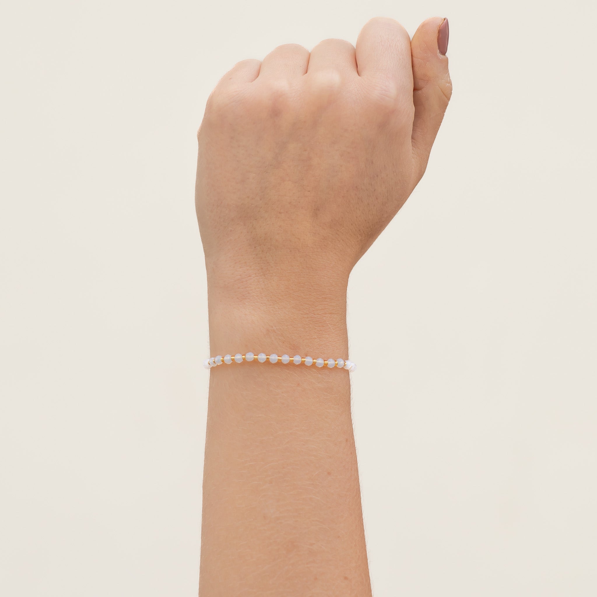 Clear Golden Waters Beaded String Bracelet