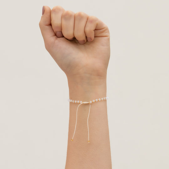 Clear Golden Waters Beaded String Bracelet