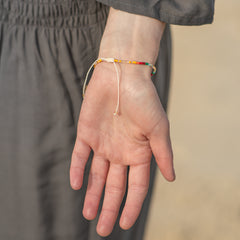Golden Tropics Beaded String Bracelet