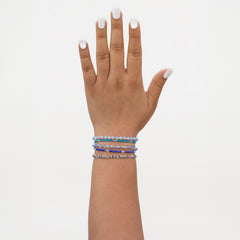 Blue Glow Beaded String Bracelet