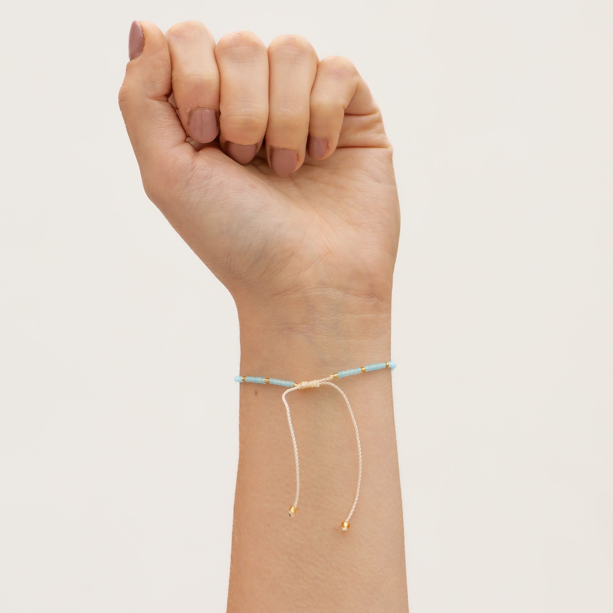 Star Fish Blue Beaded String Bracelet