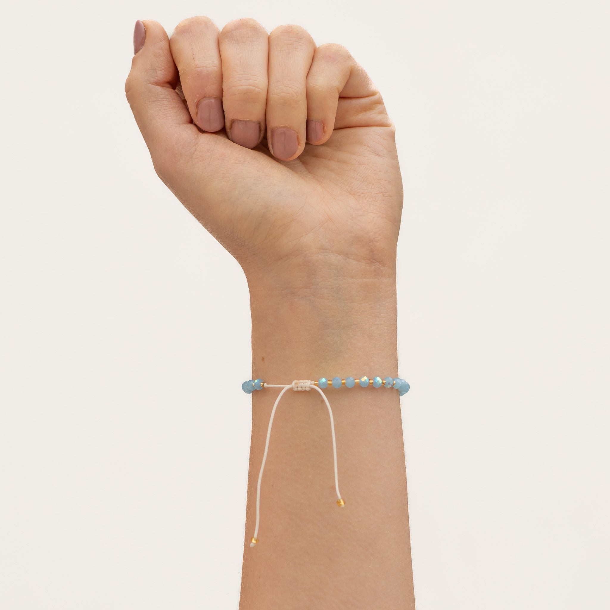 Blue Horizon Beaded String Bracelet