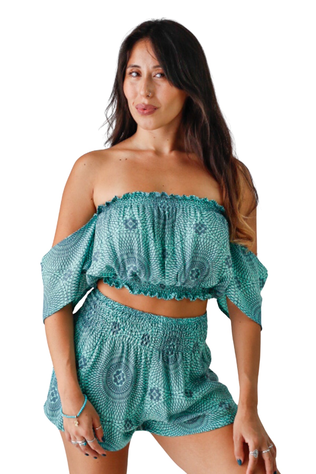 Teal Flower of Life
