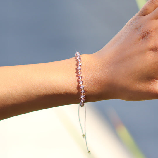 Purple Tide Beaded String Bracelet