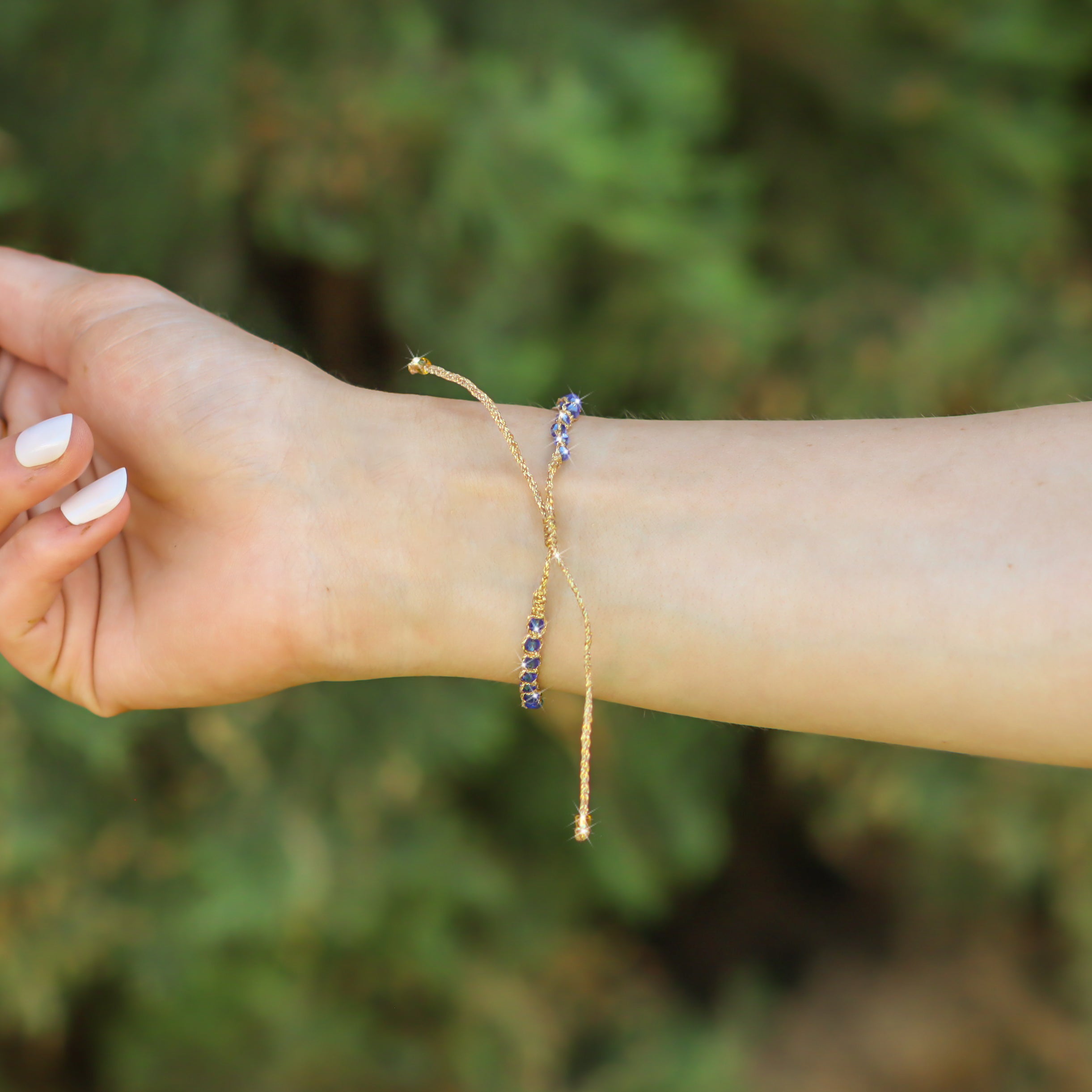 Golden Abyss Beaded String Bracelet