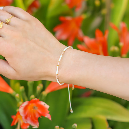 Pink Sands Beaded String Bracelet