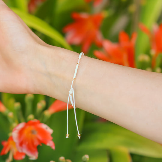 Pink Sands Beaded String Bracelet