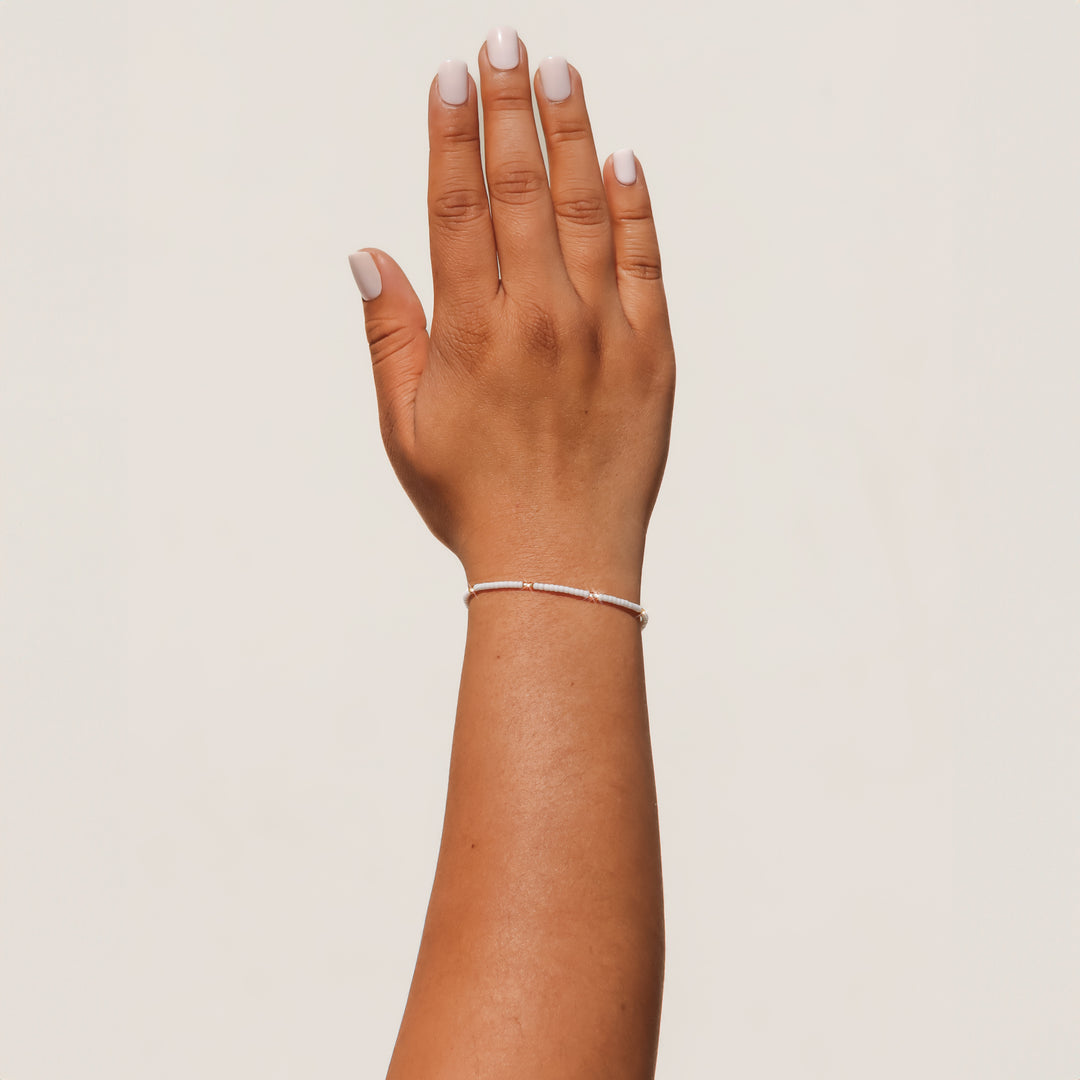 Golden Sands Beaded String Bracelet