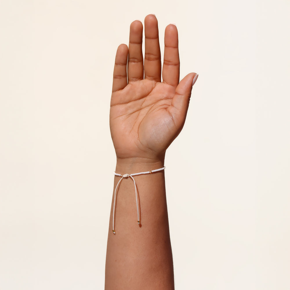 Golden Sands Beaded String Bracelet