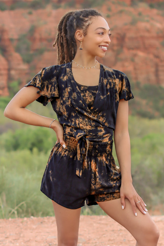 Black Carmel Tie Dye