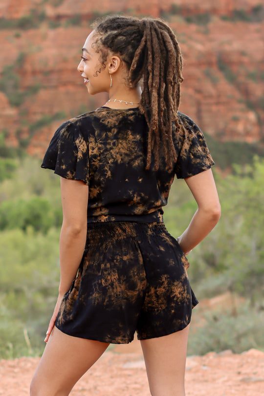 Black Carmel Tie Dye