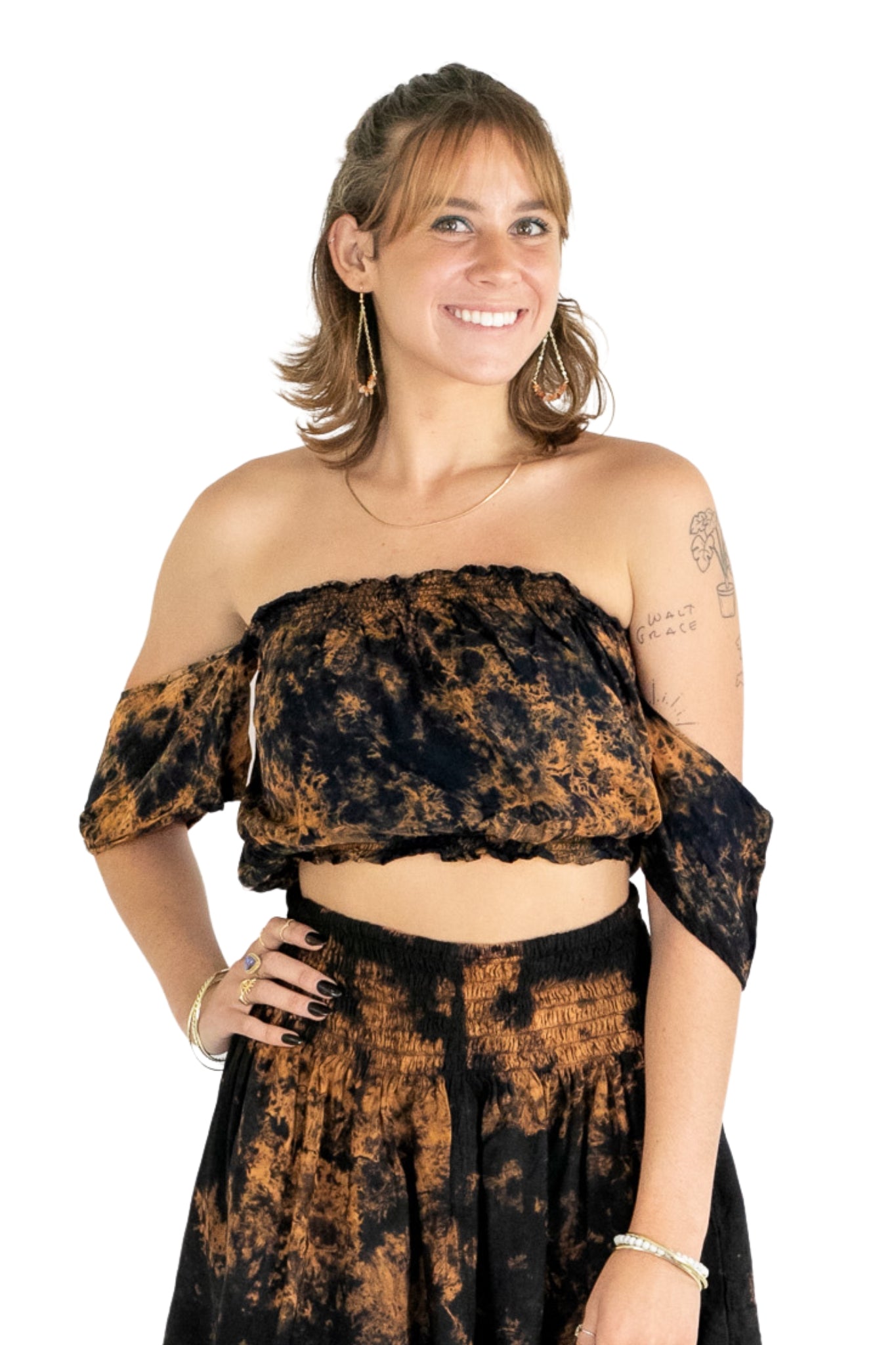 Black Carmel Tie Dye