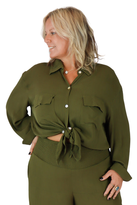 Beach Button Up Blouse