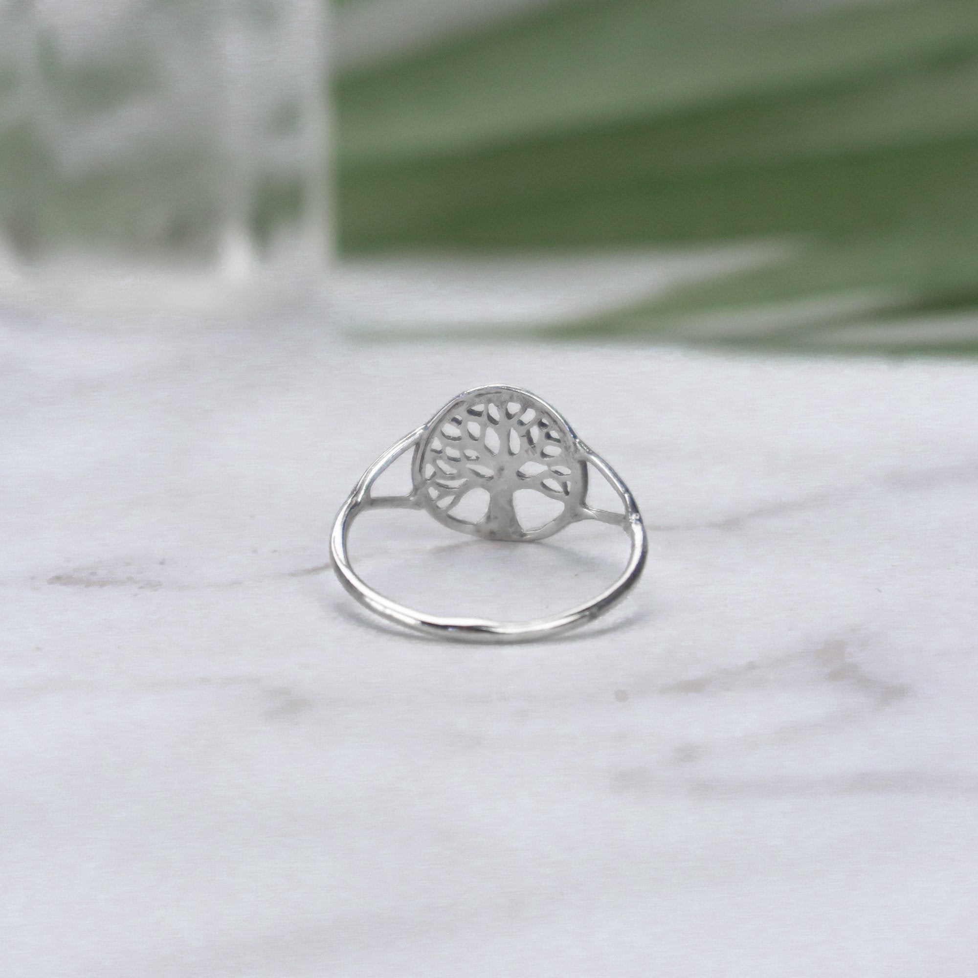 Tree Of Life Ring, Engraved Tree Ring in Sterling Silver, Bridesmaid Gift,  Lace Ring, Stackable Ring, Midi Ring, Filigree Ring, Popular Ring