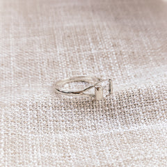 Clear Quartz Baguette Ring