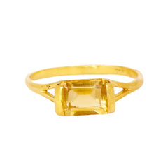 Citrine Baguette Ring